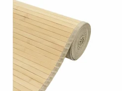 Clearance Alfombra rectangular de bambú natural claro 70x100 cm Color natural oscuro