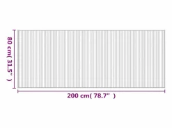 Sale Alfombra rectangular negra de bambú 80x200 cm Alfombra De Cocina|Alfombra De Cocina