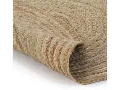 Clicnbuy Alfombra redonda 90 cm yute trenzado