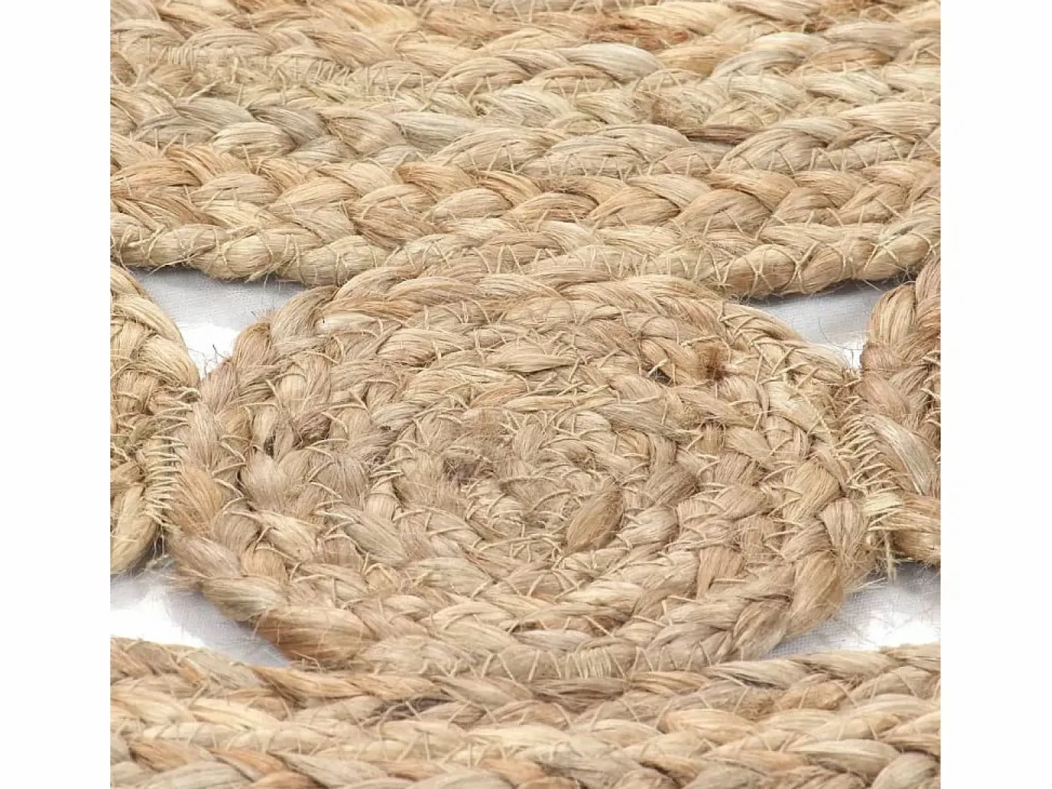 Clicnbuy Alfombra redonda 120 cm yute trenzado con diseño