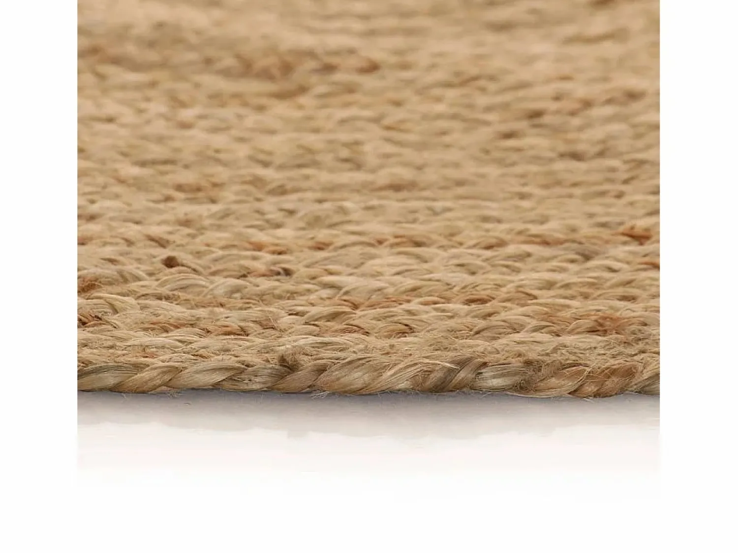 Clicnbuy Alfombra redonda 120 cm yute trenzado