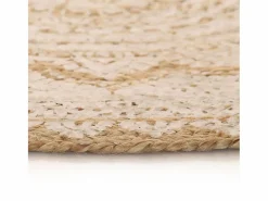 Clicnbuy Alfombra redonda 120 cm yute trenzado estampado