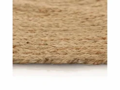 Clicnbuy Alfombra redonda 150 cm yute trenzado