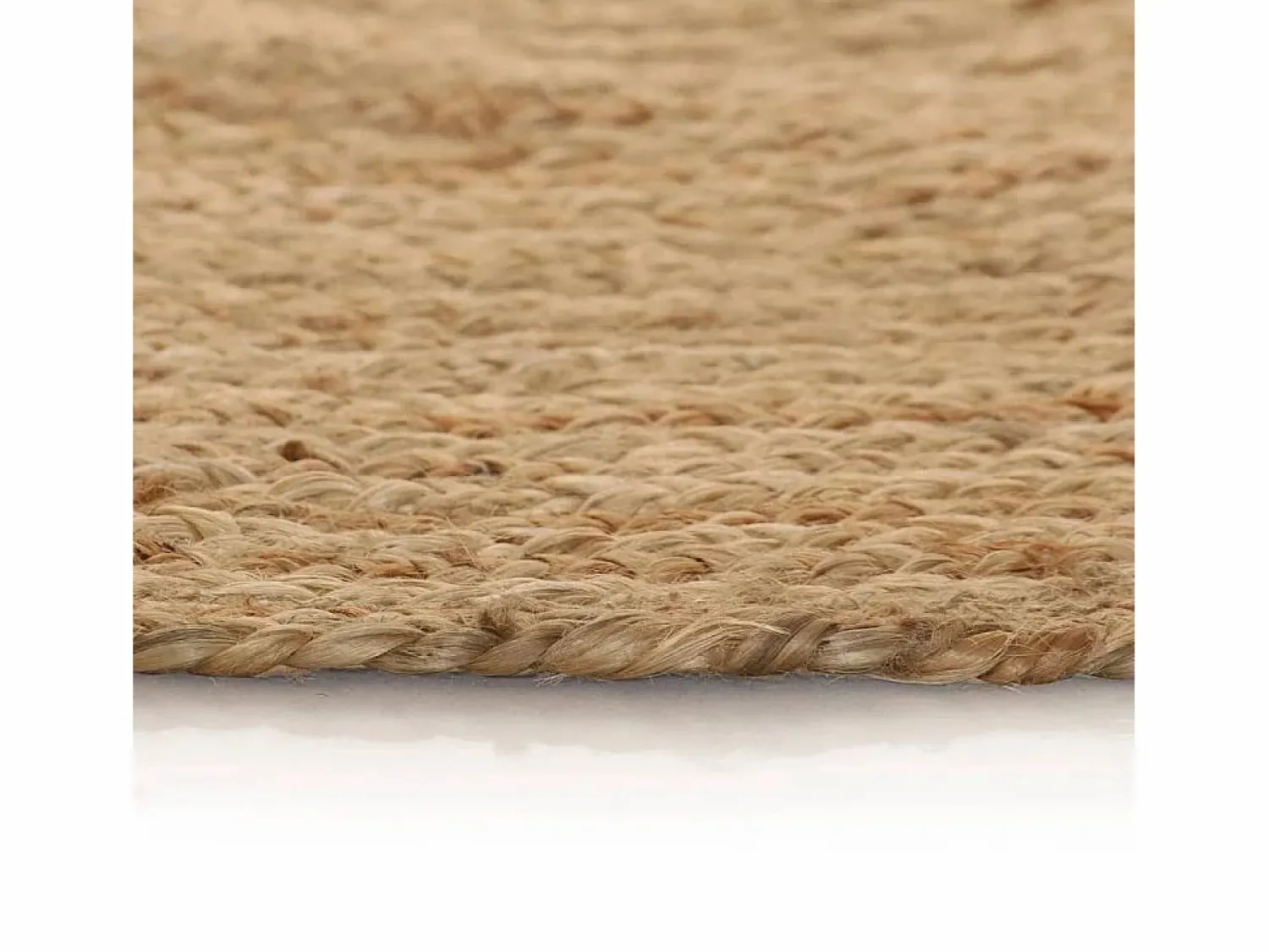 Clicnbuy Alfombra redonda 150 cm yute trenzado