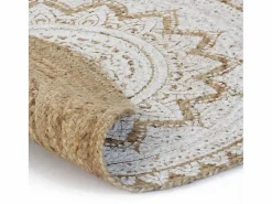 New Alfombra redonda 90 cm yute trenzado estampado Alfombra Redonda