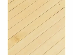 Clicnbuy Alfombra redonda bambú color natural claro 80 cm