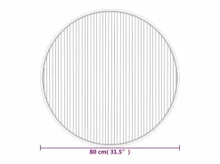 Clicnbuy Alfombra redonda bambú color natural claro 80 cm