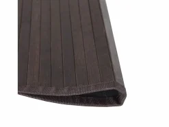 New Clicnbuy Alfombra redonda bambú marrón oscuro 60 cm Marru00f3n