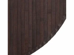 New Clicnbuy Alfombra redonda bambú marrón oscuro 60 cm Marru00f3n