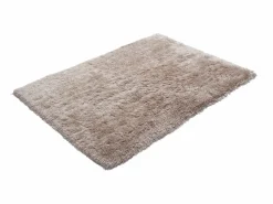 Vente-unique Alfombra shaggy de pelo largo - 160 x 230 cm - Topo - ARDELA
