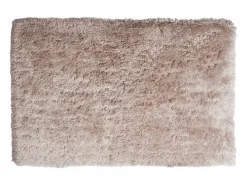 Vente-unique Alfombra shaggy de pelo largo - 160 x 230 cm - Topo - ARDELA
