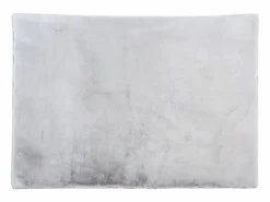 Hot OZAIA Alfombra shaggy de pelo largo efecto piel - 160 x 230 cm - Gris - BUNNY Gris claro