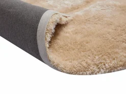 OZAIA Alfombra shaggy de pelo largo - turquesa y gris - 160 x 230 cm - PIETRA