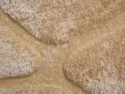 OZAIA Alfombra shaggy de pelo largo - turquesa y gris - 160 x 230 cm - PIETRA