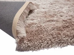 Vente-unique Alfombra shaggy de pelo largo - 200 x 290 cm - Topo - ARDELA