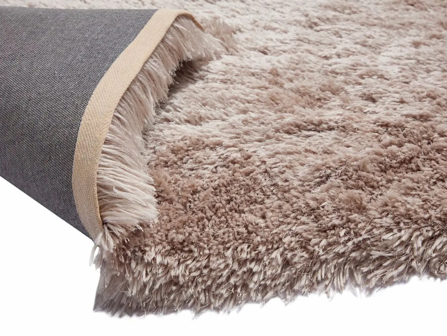 Vente-unique Alfombra shaggy de pelo largo - 200 x 290 cm - Topo - ARDELA