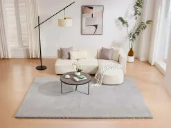 Sale OZAIA Alfombra shaggy de pelo largo efecto pelo, 200 x 290 cm, , BUNNY Gris