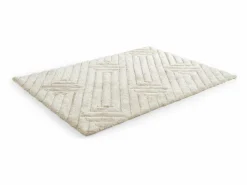 Hot Alfombra shaggy de pelo largo en relieve - 160 x 230 cm - Blanco roto - MAZE Alfombra De Salón