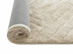 Hot Alfombra shaggy de pelo largo en relieve - 160 x 230 cm - Blanco roto - MAZE Alfombra De Salón