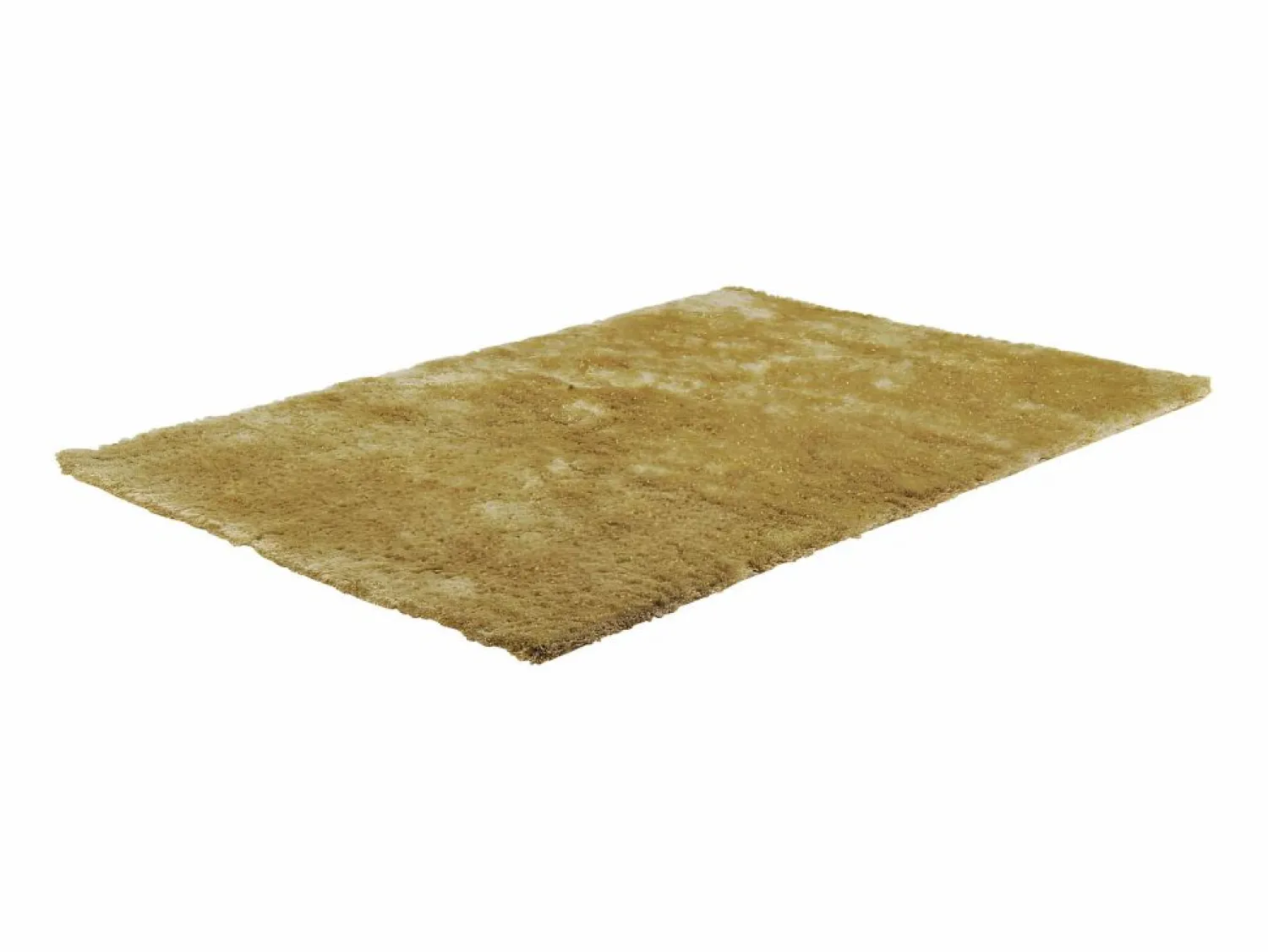 OZAIA Alfombra shaggy de pelo largo - Dorada - 160 x 230 cm - poliéster - GLITTER