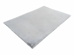 OZAIA Alfombra shaggy efecto piel BUNNY - 100% poliéster - 150 x 200 cm - Gris