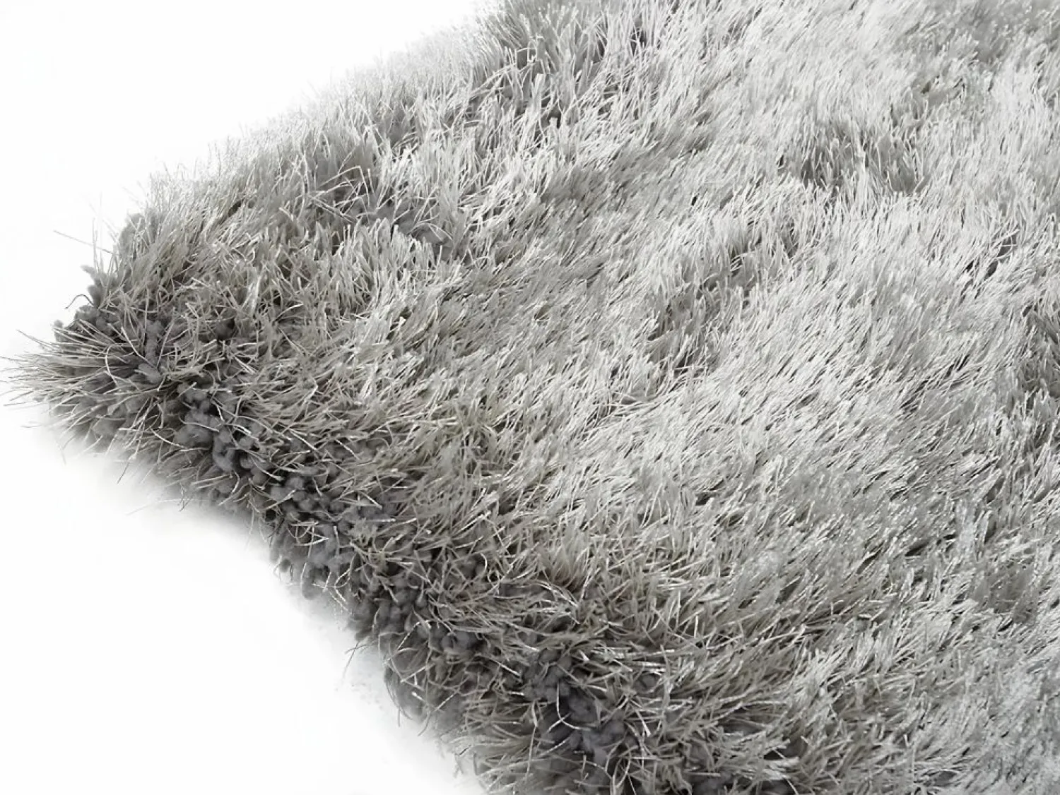 OZAIA Alfombra shaggy turquesa y gris poliéster 160x230 cm PIETRA Azul turquesa