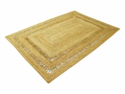 OZAIA Alfombra trenzada de yute 100% - 200 x 290 cm - Natural - JARAVI