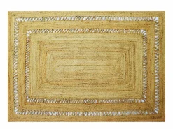 OZAIA Alfombra trenzada de yute 100% - 200 x 290 cm - Natural - JARAVI