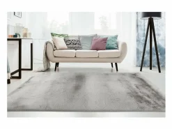 Discount Meublorama Alfombra 290x200cm, diseño E009Y color plata - Confort y elegancia para su interior Plateado