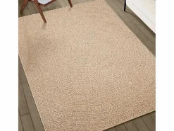 Clicnbuy Alfombra ZIZUR apariencia de yute interior exterior 100x200 cm