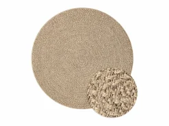 Outlet Alfombra ZIZUR apariencia de yute interior y exterior 120 cm ES81927 Marru00f3n