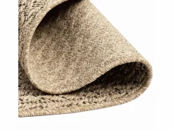 Outlet Alfombra ZIZUR apariencia de yute interior y exterior 120 cm ES81927 Marru00f3n