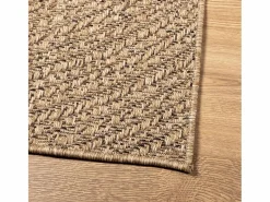 Discount Alfombra ZIZUR 80x150 cm efecto yute para interior y exterior Marru00f3n