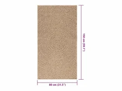 Discount Alfombra ZIZUR 80x150 cm efecto yute para interior y exterior Marru00f3n