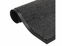 Alfombras de entrada rectangulares de nudo 2 uds gris 40x60 cm ES744038