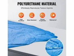 Online Alfombrilla de Tampón para Hormigón SucceBuy, 430 x 430 mm, Piel Texturizada de Poliuretano para Moldeado Azul