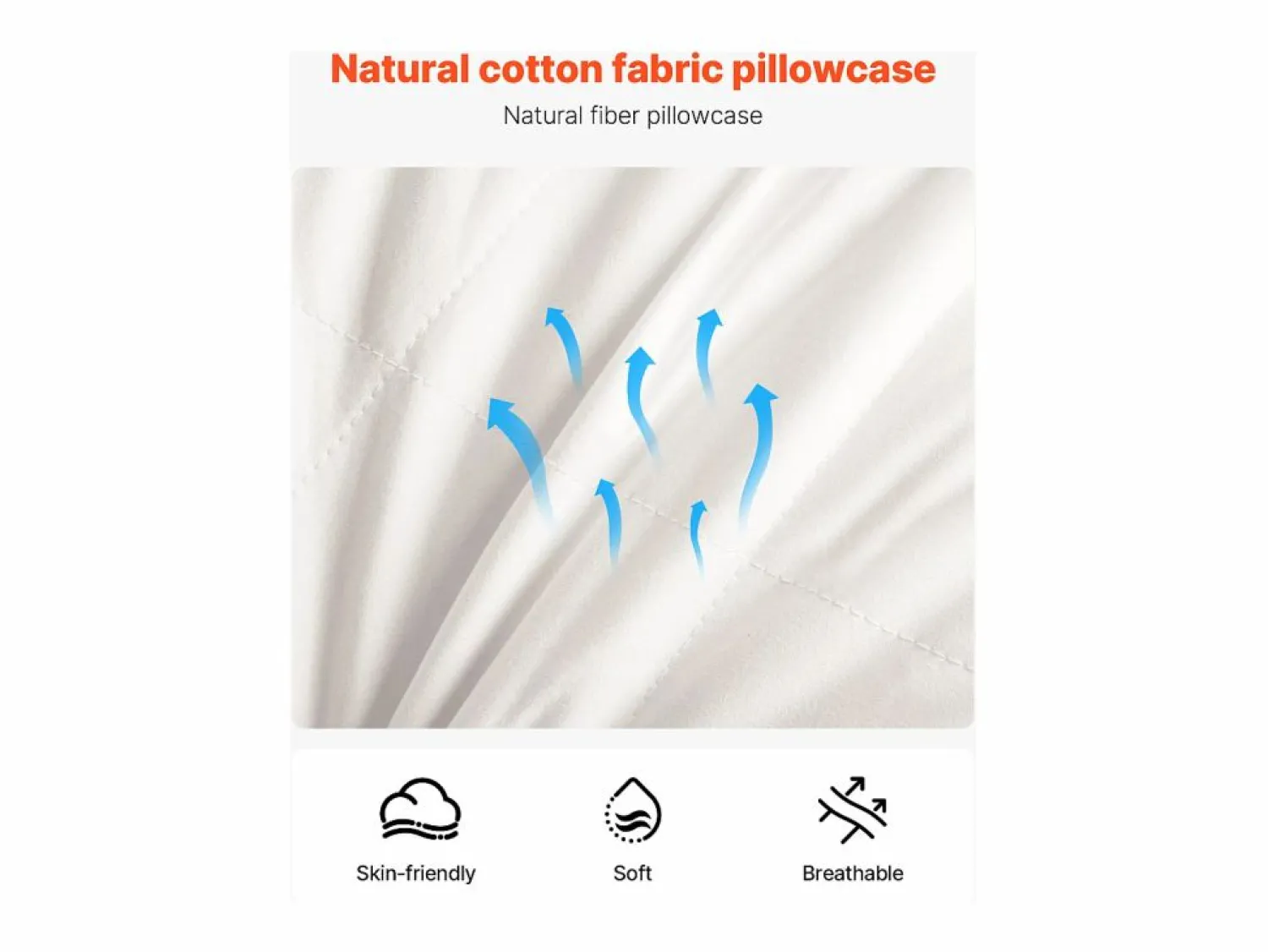New Almohada de Plumas SucceBuy, Lote de 2, 91 x 50 cm, con Funda de Algodón, Relleno de Plumón de Ganso y Fibra Sintética, Buen Soporte, Confort Óptimo, Blanco