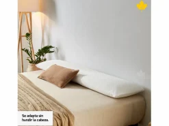 Discount Almohada Viscoelastica 75 cm Descansin | Efecto nube | Visco | Alivia Tensiones | Doble Funda Almohada