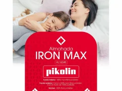 Discount PIKOLIN Almohada 90x40cm | Iron Max | Fibra | Firme | Hipoalergénica Blanco