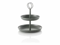 Clearance Alzata de metal de mesa con 2 niveles Nik - oscuro Verde