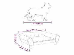 Discount Angeren Cama para perros de terciopelo 70x48x22 cm Cama De Animales De Compañía