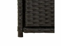 Garden Furniture Annemarie Armario de almacenaje de jardín ratán PE 55x55x111 cm Negro
