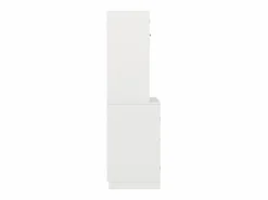 Hot Merax Aparador alto de cocina - 120 x 40 x 188 cm - con estantes regulables + botellero + 4 puertas + 2 cajones - MDF - Blanco