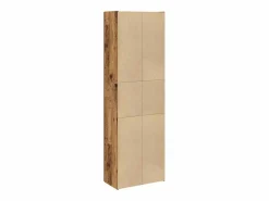 New Aparador alto madera de ingeniería envejecida 60x32x190 cm Armario Oficina
