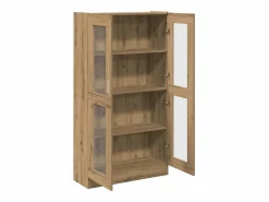 Hot vidaxl Aparador alto Roble Artisan 82,5x30,5x150 cm Madera de ingeniería Marru00f3n