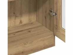 Hot vidaxl Aparador alto Roble Artisan 82,5x30,5x150 cm Madera de ingeniería Marru00f3n