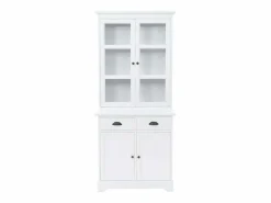 Mobikasa Aparador buffet mueble consola mueble de almacenaje mueble de porcelana con 4 puertas de MDF y madera de pino 180 cm 4402167