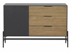 Sale Aparador chapado en madera de fresno color con puertas en natural Aparador