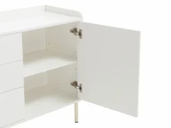 Clearance Aparador con 2 puertas, 3 cajones y 4 huecos - y dorado - LUNAOR Aparador