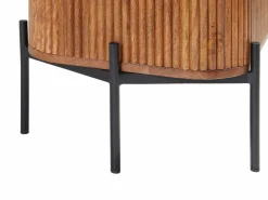 Vente-unique Aparador con 3 puertas de madera de mango y metal - Natural y negro - BALIMELA
